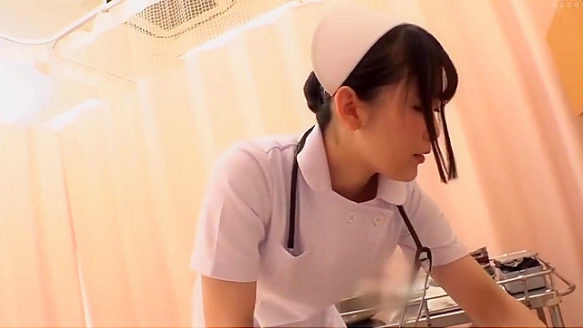 JAV Beauty ~ Alluring Nurse Hand-Jobs Patient's Cock