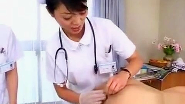 Japanese Nurses Anally Examine Patients While Giving a Blowjob