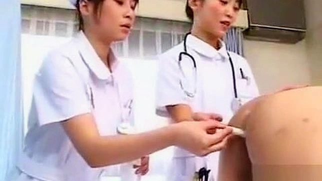 Japanese Nurses Anally Examine Patients While Giving a Blowjob