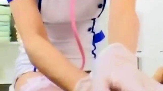 Japanese Nurse's Gloved Handjob ~ An Alluring and Luscious Experience