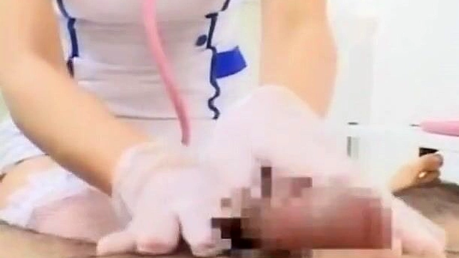 Japanese Nurse's Gloved Handjob ~ An Alluring and Luscious Experience