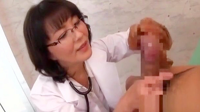 JAV Nurses Gone Wild ~ An Alluring Enchantress Examines a Broken Cock in the Hospital