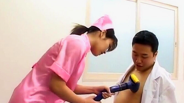 JAV Porn ~ Enchanting Nurse in Pink Teases Her Patient with Sultry Mouth Sex!