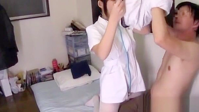 Solo masturbation action with a beautiful Japanese Nurse babe