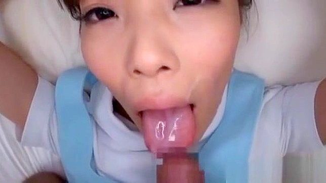 Busty JAV sensation Haruna Ikoma's steamy nurse fantasy video! Watch her devour cum like a pro!