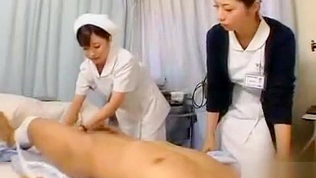 Watch as this luscious Japanese nurse masters her handjob technique!