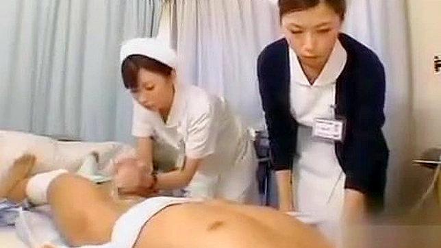 Watch as this luscious Japanese nurse masters her handjob technique!