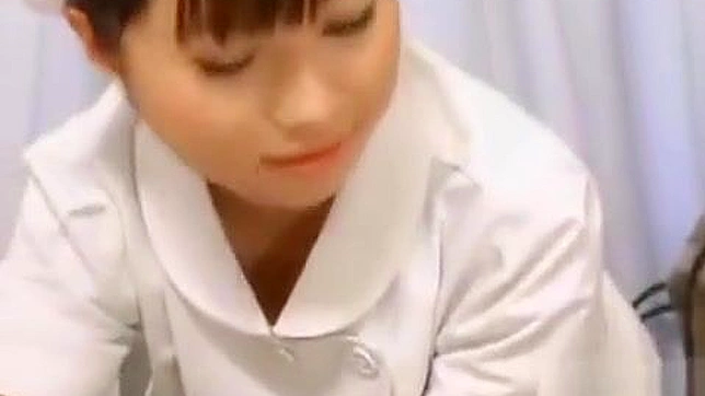 Watch as this luscious Japanese nurse masters her handjob technique!