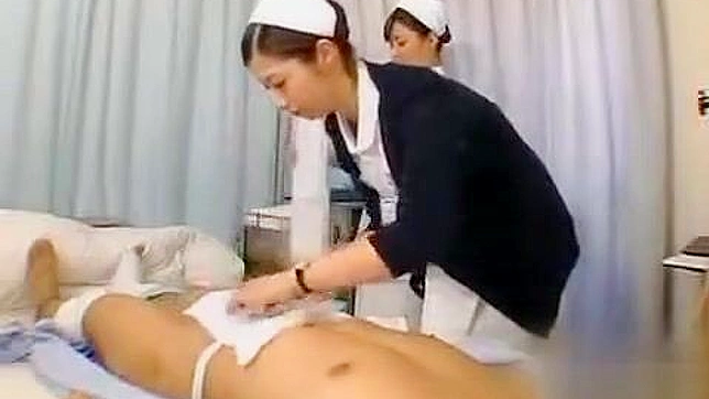 Watch as this luscious Japanese nurse masters her handjob technique!