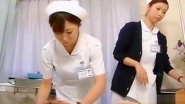 Watch as this luscious Japanese nurse masters her handjob technique!