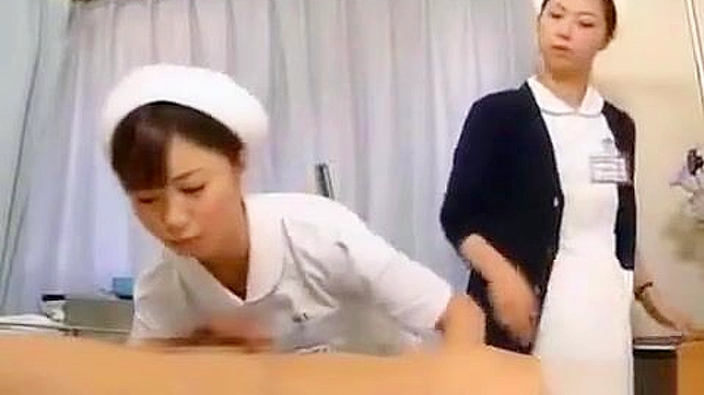 Watch as this luscious Japanese nurse masters her handjob technique!