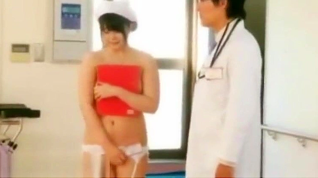 Peel off the uniform of a luscious Japanese nurse in a hot hospital scene!]