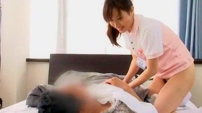 Japanese Nurse babes get their wet cunts rammed and creampied in hot orgy