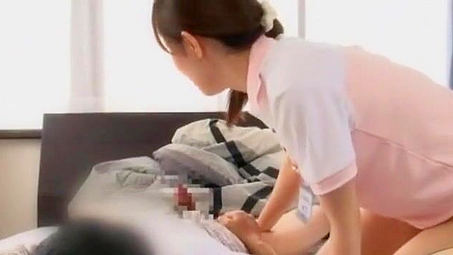 Japanese Nurse babes get their wet cunts rammed and creampied in hot orgy