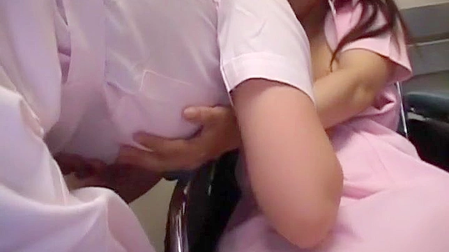 Sexy teen Japanese Nurse girl in white swim suit get massage and fucked. Delicious.