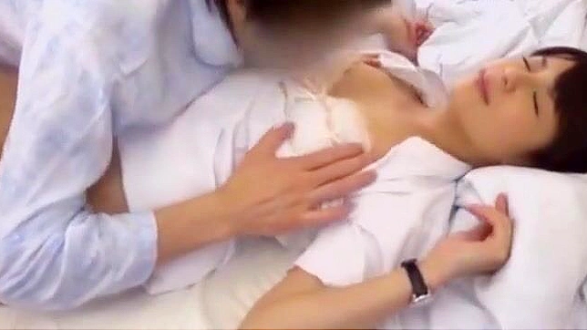 Pretty Japanese Nurse maid just loves having her hairy pussy licked