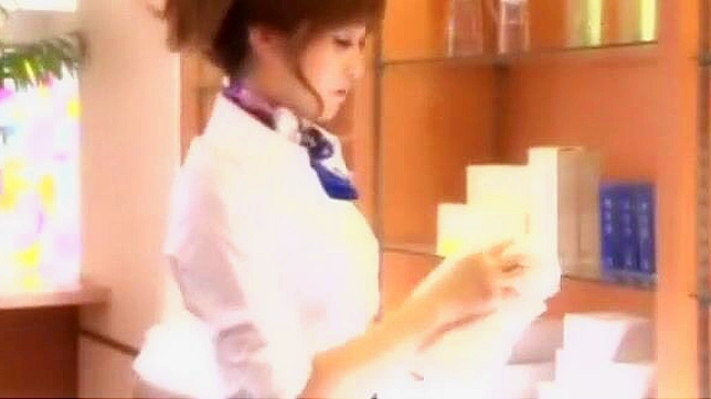 Young Japanese Nurse with small tits get fucked hard after sucking a big cock