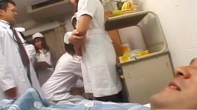 JAV Nurse's Naughty Training ~ Squeezing Patient's Luscious Treasure