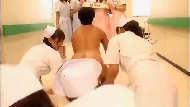 Beautiful Japanese Nurse hottie sucks a thick cock before being screwed