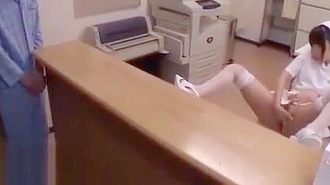 Caught in the Act ~ Horny Japanese Nurse Masturbating on the Job!