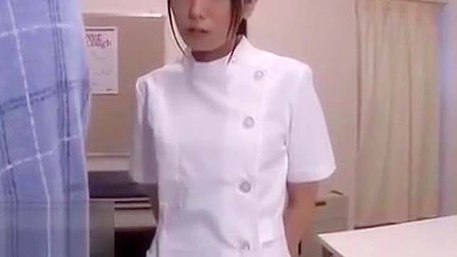 Caught in the Act ~ Horny Japanese Nurse Masturbating on the Job!