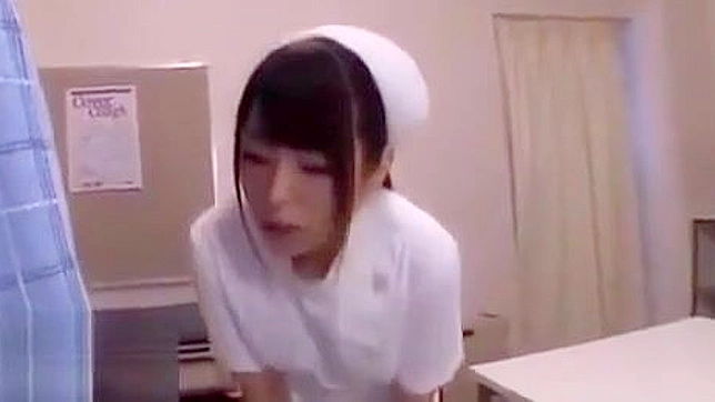 Caught in the Act ~ Horny Japanese Nurse Masturbating on the Job!