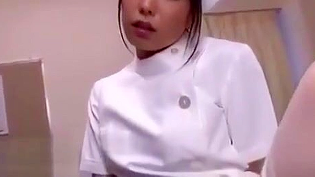 Caught in the Act ~ Horny Japanese Nurse Masturbating on the Job!