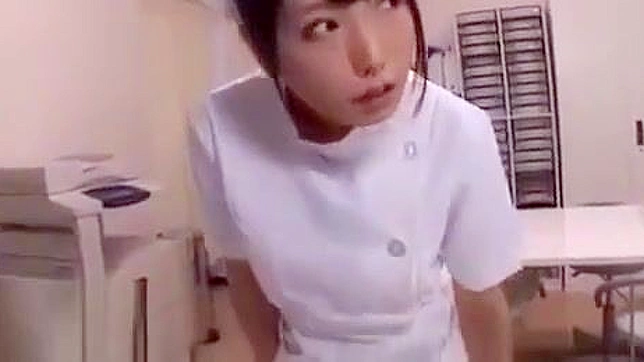 Caught in the Act ~ Horny Japanese Nurse Masturbating on the Job!