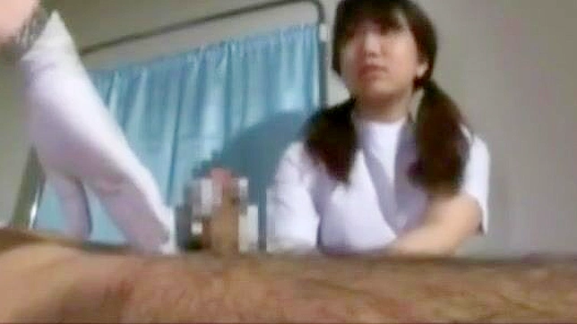 Japanese Nurse Teases You with a Naughty Handjob ~ CFNM Fetish Delight!