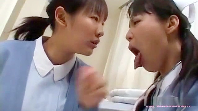 Naughty Nurses Sucking Each Other's Tongues and Spitting on the Hospital Floor