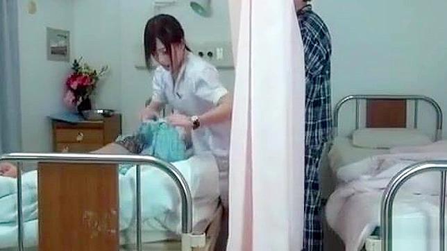 Japanese nurse's sexy cock sucking features revealed!