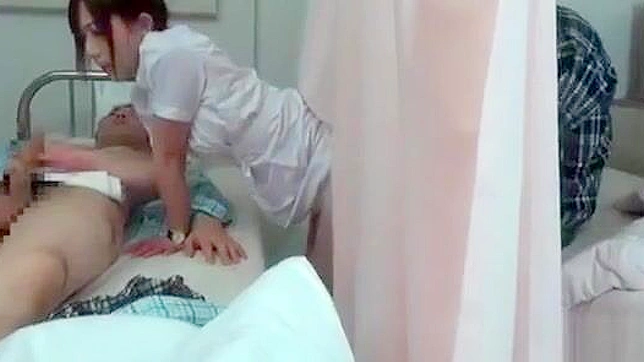 Japanese nurse's sexy cock sucking features revealed!