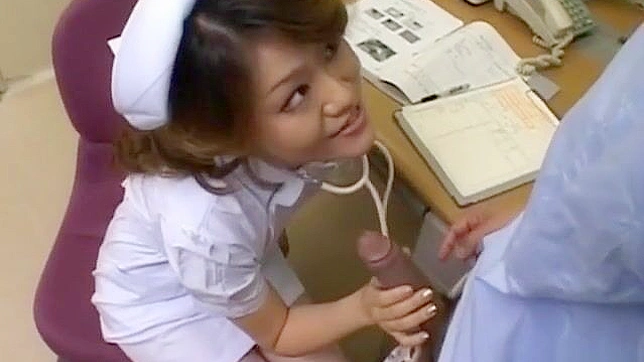 JAV Nurse Yui Hanasaku's Hot Blowjob Scene 2