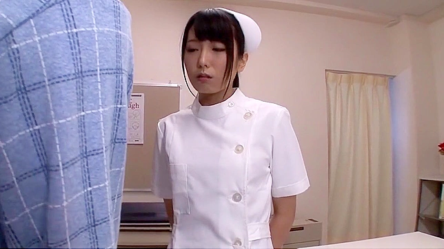 Sexy Japanese Nurse woman with huge tits gets a sexy massage while vibrator stuck in her tight pussy