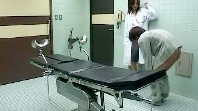 Japanese Nurse babe gets hairy pussy railed by her doctor in the hospital