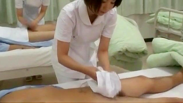 Japanese Sex Kittens Ryo Sena, Imai Natsumi, and Yuzu Yamanashi in a Naughty Nurse JAV Scene