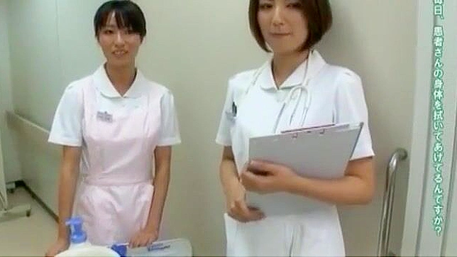 Japanese Sex Kittens Ryo Sena, Imai Natsumi, and Yuzu Yamanashi in a Naughty Nurse JAV Scene