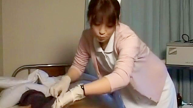 Uncensored Japanese Nurse Mature in Pantyhose Getting Huge Cum on Pussy