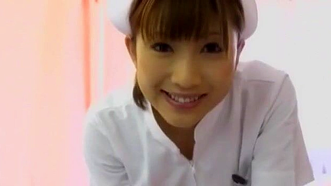 Sweet Japanese Nurse redhead enjoys a bath with her man before sucking him off