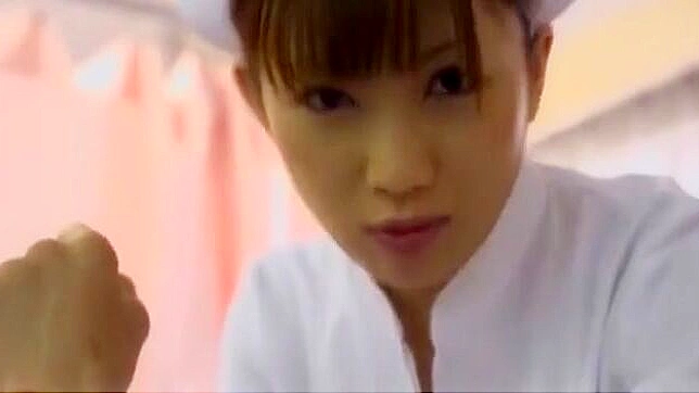 Sweet Japanese Nurse redhead enjoys a bath with her man before sucking him off