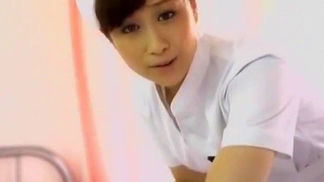 Sweet Japanese Nurse redhead enjoys a bath with her man before sucking him off