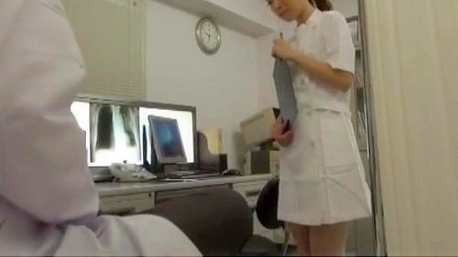 Satisfy Your Cravings with Luscious JAV Star Hibiki Otsuki + 2 More in 'Crazy Nurse' Handjob Scene