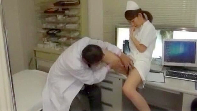 Satisfy Your Cravings with Luscious JAV Star Hibiki Otsuki + 2 More in 'Crazy Nurse' Handjob Scene