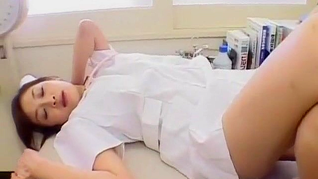 Naughty Japanese Nurse babe is fucked in front of her makeup artists