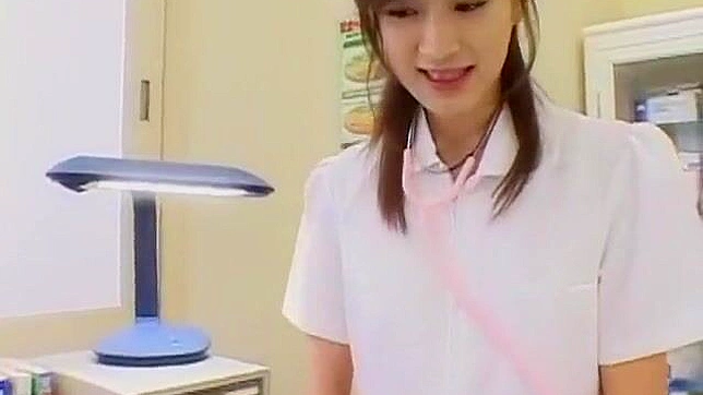 Naughty Japanese Nurse babe is fucked in front of her makeup artists