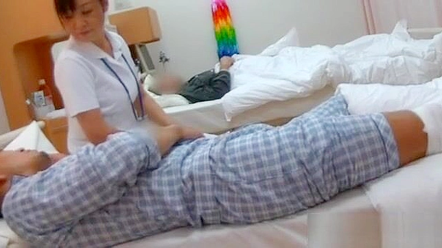 JAV cutie takes it all in ~ steamy nurse action on camera