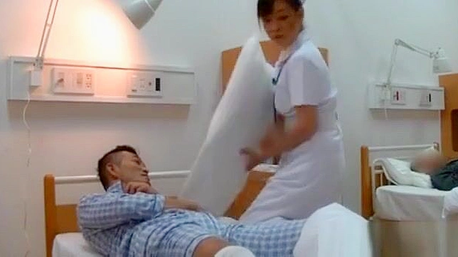 JAV cutie takes it all in ~ steamy nurse action on camera