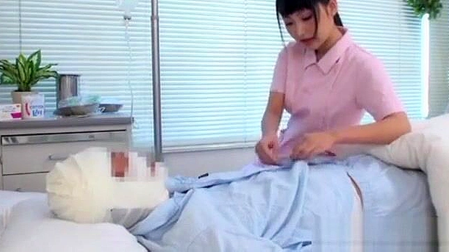 Japanese Nurse babe gets fucked and filled with cum in dirty gangbang