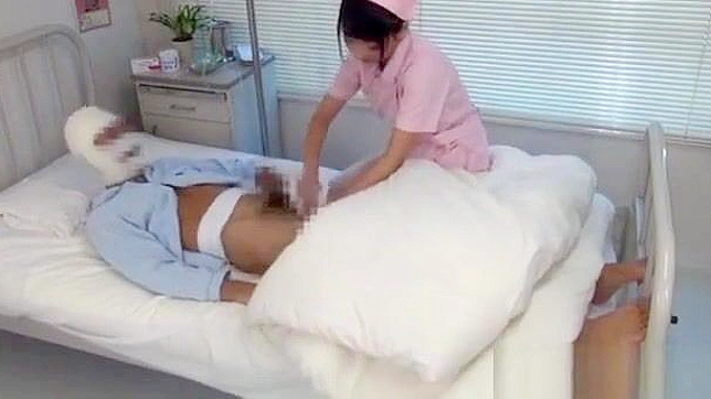 Japanese Nurse babe gets fucked and filled with cum in dirty gangbang