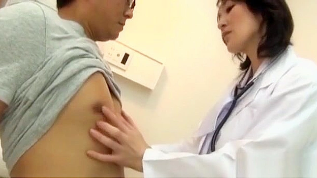 Amazing mature Asian nurse gets position 69 and tit fuck